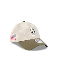 New Era Men's Light Beige/Olive Seattle Mariners 2025 Armed Forces Day 39THIRTY Flex Hat