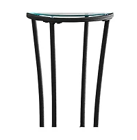 Contemporary Glass Round End Table for Living Room