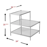 Modern Glass Mirrored End Table for Contemporary Living Room