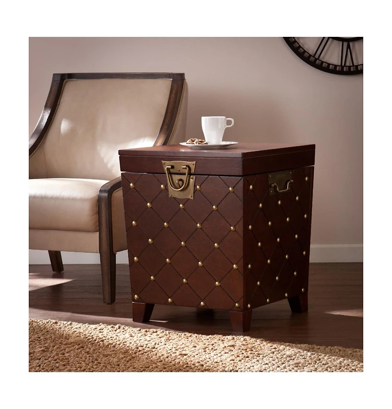 Wood Square End Table for Living Room or Bedroom Accent