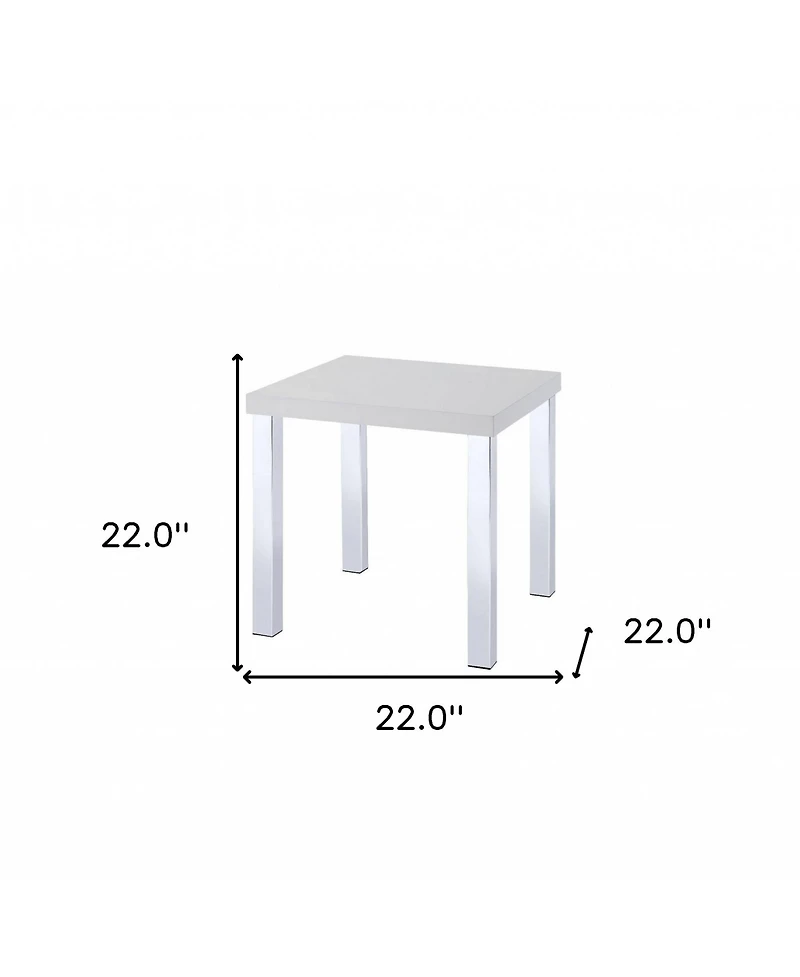 Glossy Square End Table – Stylish Addition to Living Spaces