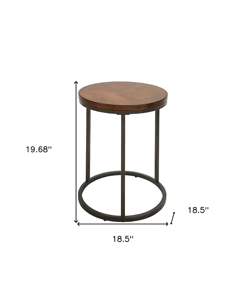 Round End Table in Manufactured Wood – Stylish and Durable Side Table for Home Decor