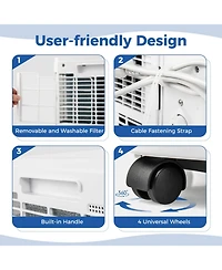8000 Btu Portable Air Conditioner 3 in 1 Ac Unit with Fan and Dehumidifier