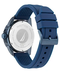 Nautica Men's Analog Blue Silicone Watch, 44mm