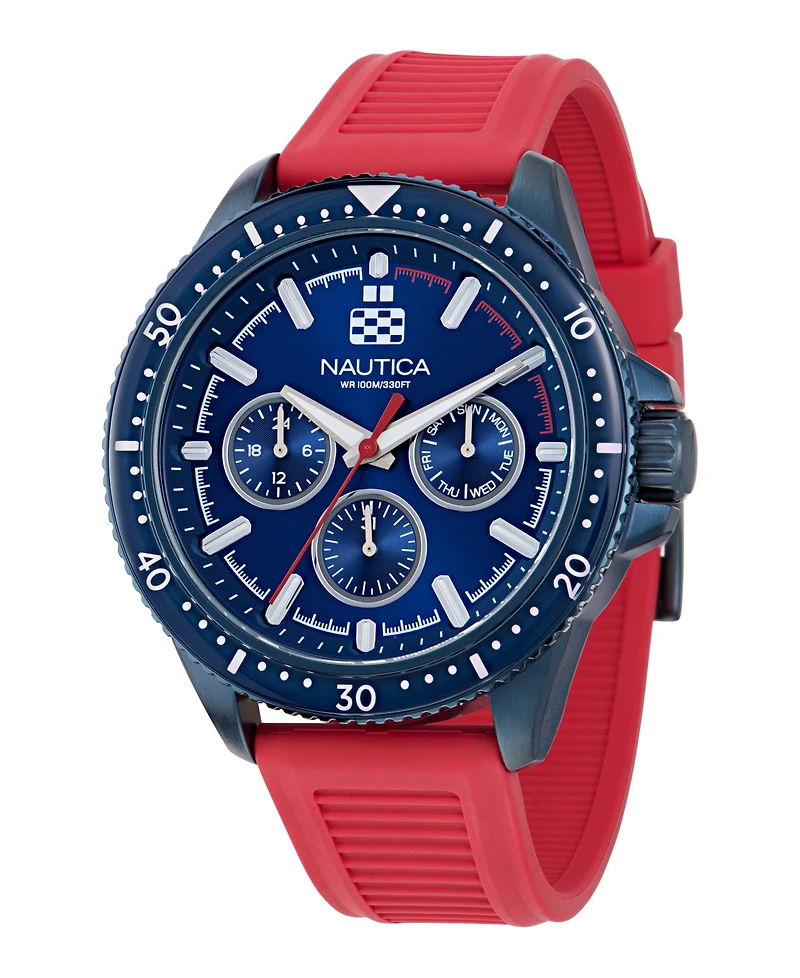 Nautica Men's Analog Blue Silicone Watch Set