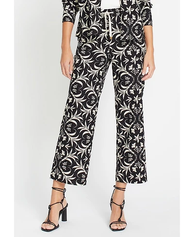 Olsen Women's Anna Fit Ornamental Cropped Pant