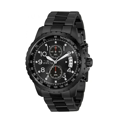 Invicta Men's Specialty Quartz Multifunction Black Dial Watch
