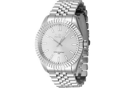 Invicta Men's 47479 Specialty Quartz 3 Hand Silver Dial Watch