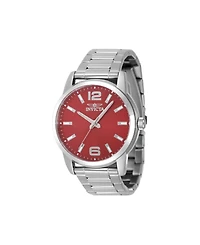Invicta Men's 48496 Celestial Quartz 3 Hand Red Dial Watch