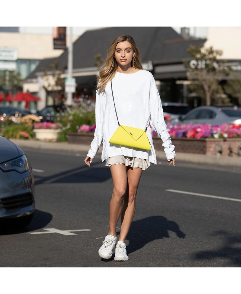 Susu Yellow Purse Leather Clutch Bag Unique Evening Purse Women's Handbag