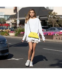Susu Yellow Purse Leather Clutch Bag Unique Evening Purse Women's Handbag
