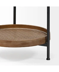 Handcrafted Solid Wood Round End Table – Rustic Charm & Durability