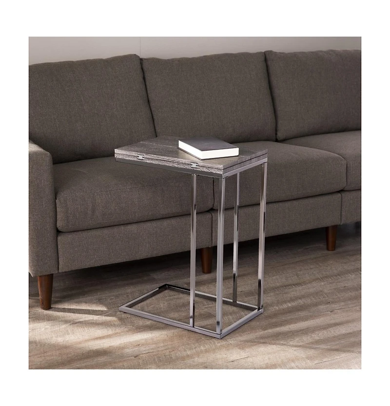 Expandable Rectangular End Table for Living Room or Office Use