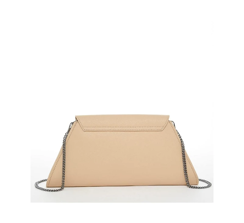 Susu Leather Clutch Bag Nude Clutch Purse Beige Evening Bag Tan Women's Handbag