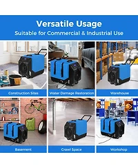 190 Ppd Commercial Dehumidifier with Pump and 2 Wheels