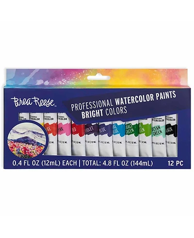 Professional Watercolor Paint Set: Bright Colors