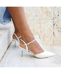 Alterre Women's Amal Customizable Bridal White Stiletto