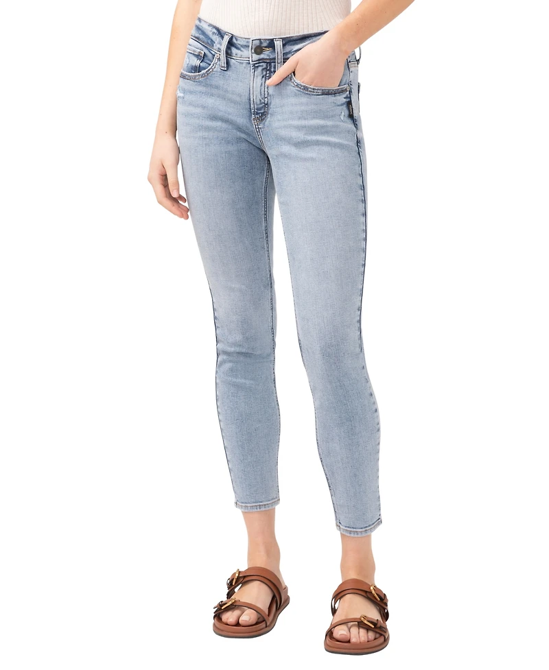 Silver Jeans Co. Women's Suki Mid Rise Curvy Fit Skinny Jeans