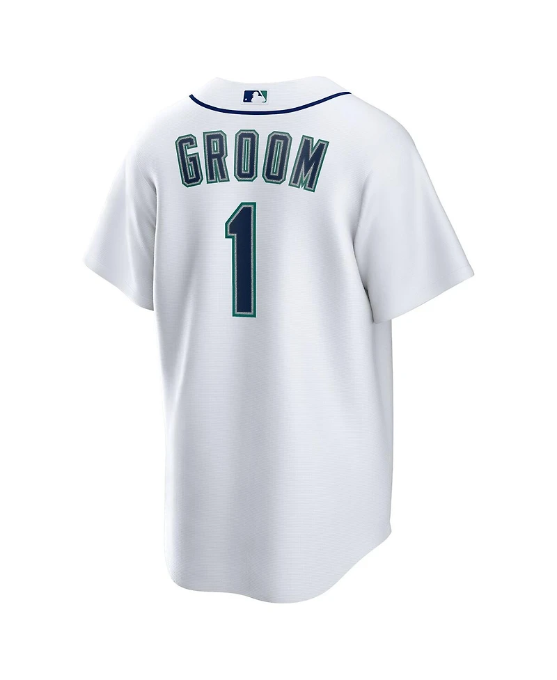Nike Men's White Seattle Mariners 1 Groom Home Replica Jersey