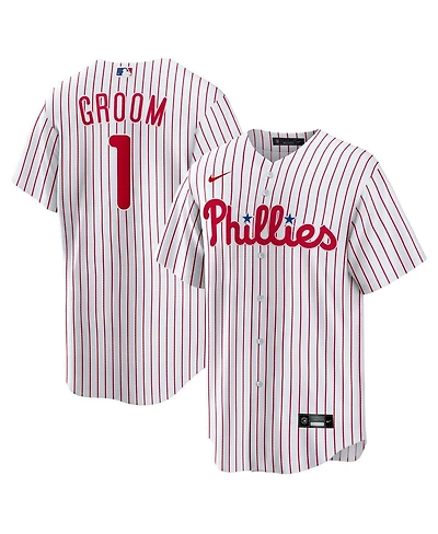 Nike Men's White Philadelphia Phillies 1 Groom Home Replica Jersey