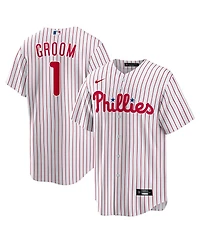 Nike Men's White Philadelphia Phillies 1 Groom Home Replica Jersey