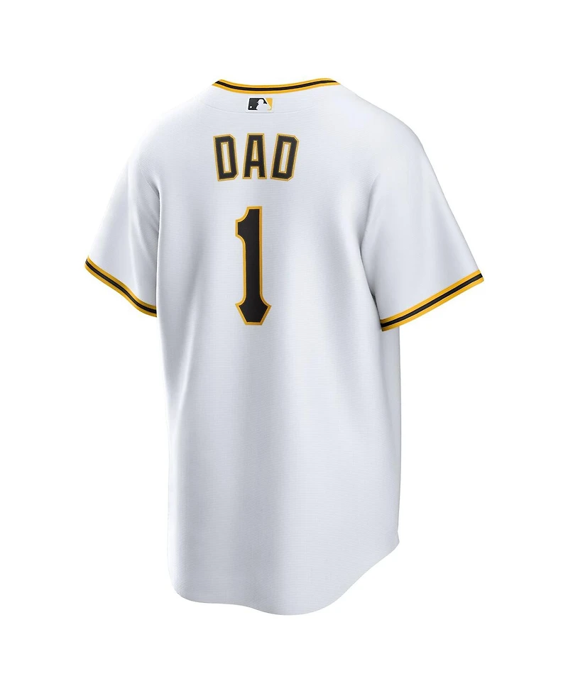 Nike Men's White Pittsburgh Pirates 1 Dad Home Replica Jersey
