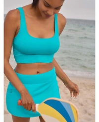 Beach House Sport Women's Racer Zip Front Tankini Top