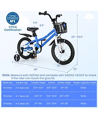 16 Inch Kids Bike with Removable Training Wheels