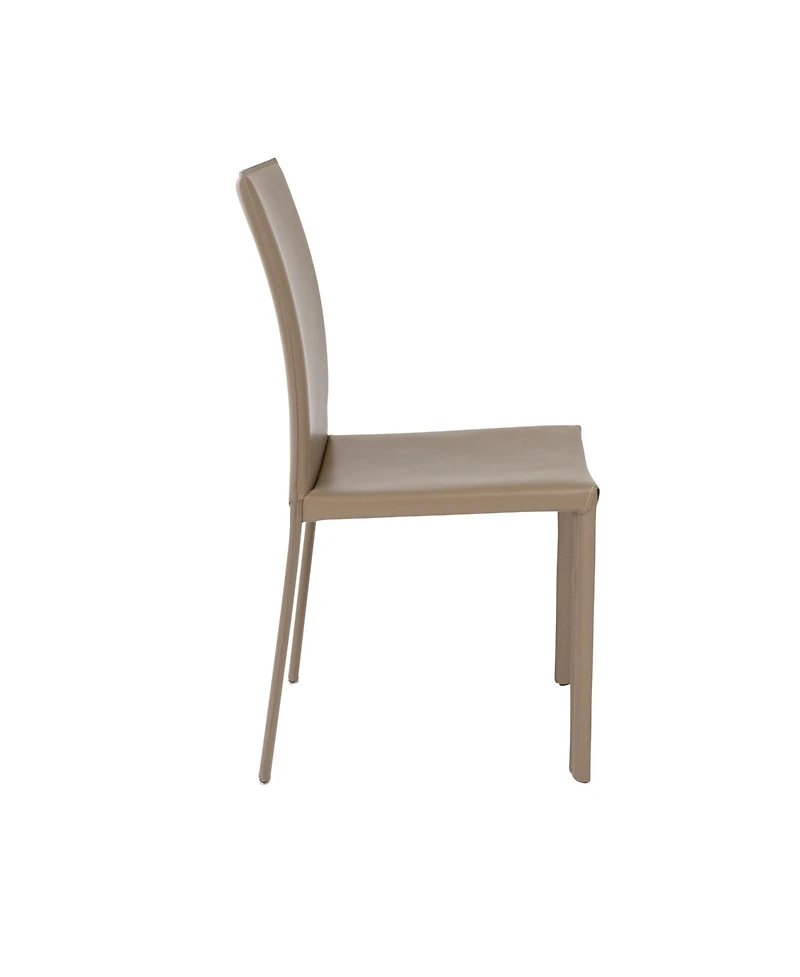 Set of 2 Dining Side Chairs with Padded Seats