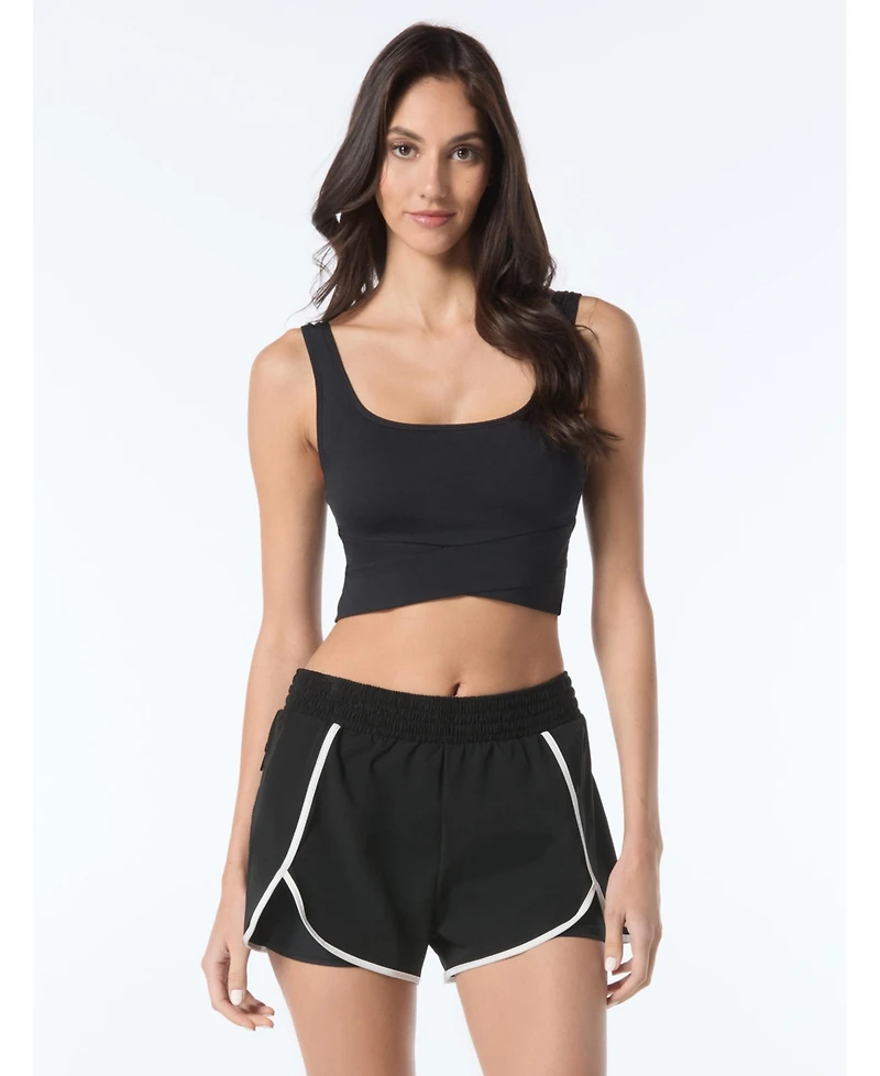 Beach House Sport Women's Racer Zip Front Tankini Top