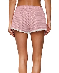 Edikted Women's Vaughn Lacey Plaid Shorts