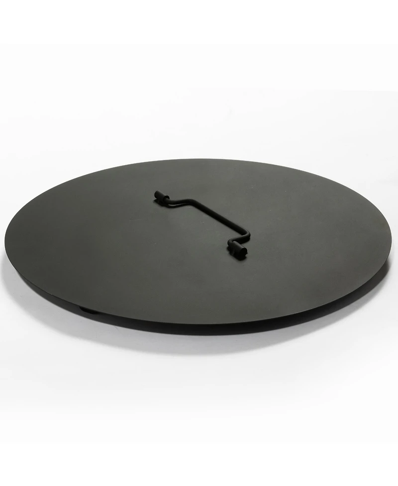 15 Inch Propane Tabletop Fire Pit with Lid as Lockable Handle for Portable Camping
