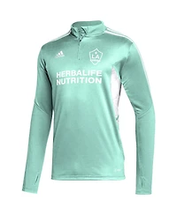 Men's adidas Mint La Galaxy Quarter-Zip Aeroready Training Top