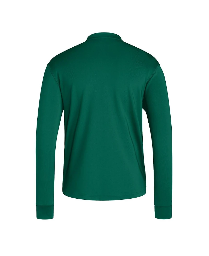 Adidas Men's Green Miami Hurricanes Dugout Pullover Sweatshirt