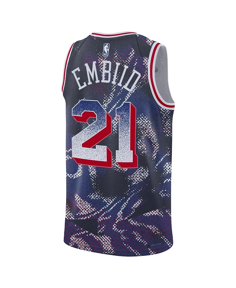 Nike Men's and Women's Joel Embiid Navy Philadelphia 76ers 2025 Select Series Swingman Player Jersey