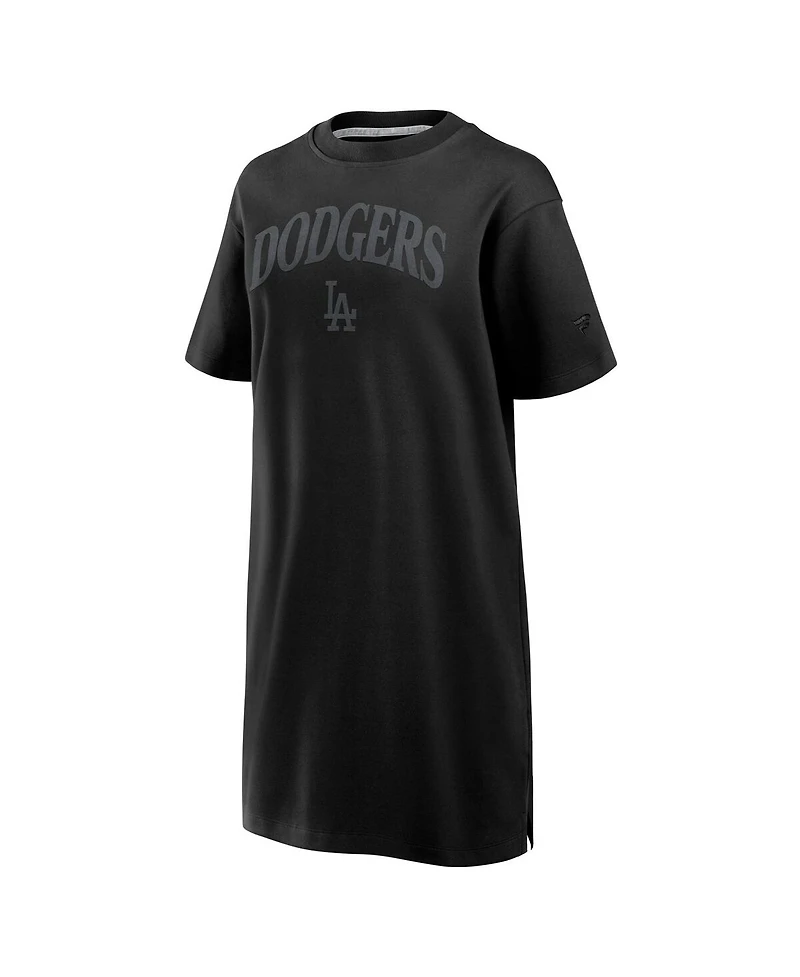 Fanatics Women's Black Los Angeles Dodgers Elements Cotton Dress