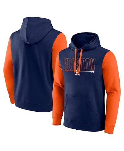 Fanatics Men's Navy Houston Astros Outline Fleece Pullover Hoodie