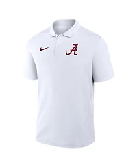 Nike Men's White Alabama Crimson Tide Primetime Victory Primary Logo Performance Polo Shirt