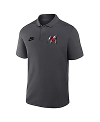 Nike Men's Anthracite Georgia Bulldogs Primetime Victory Legacy Vault Logo Performance Polo Shirt