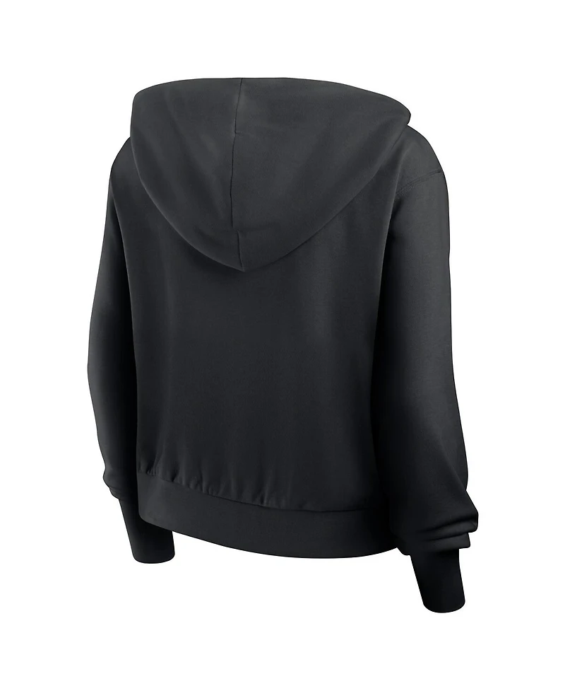 Nike Women's Black San Francisco Giants Cropped Chill Full-Zip Hoodie Jacket