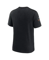 Nike Men's Heather Black Florida Marlins Cooperstown Collection Eras Tri-Blend T-Shirt