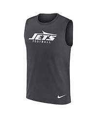 Nike Men's Gray New York Jets Primetime Legend Performance Muscle Tank Top