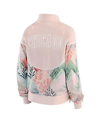 Wear by Erin Andrews Women's Sand Chicago Cubs Raglan Full-Zip Track Jacket