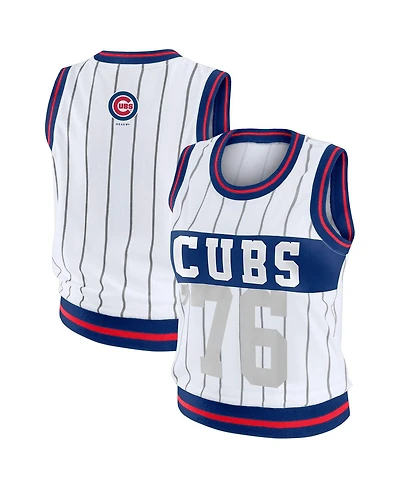 Wear by Erin Andrews Women's White Chicago Cubs Sporty Tank Top