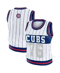 Wear by Erin Andrews Women's White Chicago Cubs Sporty Tank Top