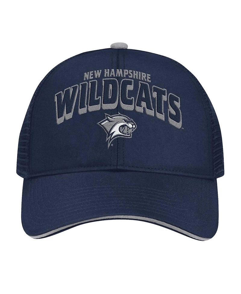 Colosseum Men's Navy New Hampshire Wildcats Wyatt Primary Team Trucker Adjustable Hat