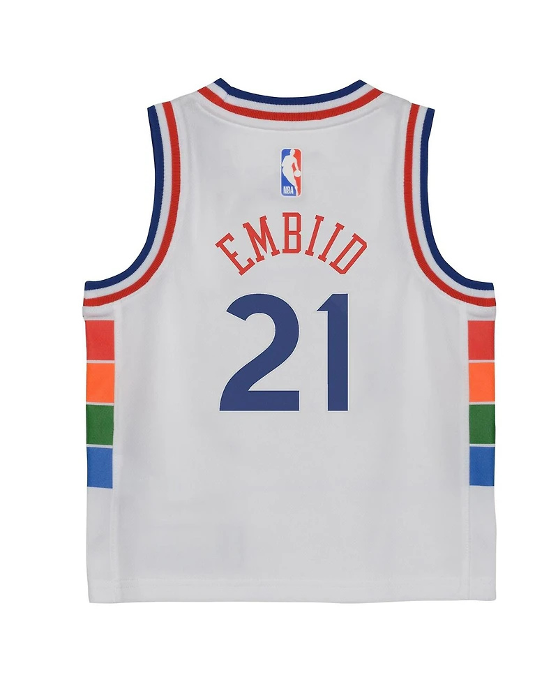 Nike Toddler Joel Embiid White Philadelphia 76ers 2024/25 Swingman Player Jersey - City Edition