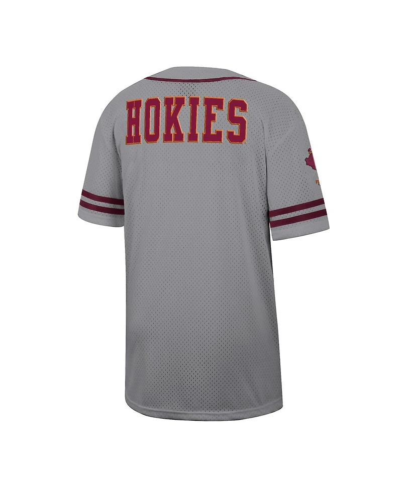 Colosseum Men's Gray Virginia Tech Hokies Free Spirited Baseball Jersey