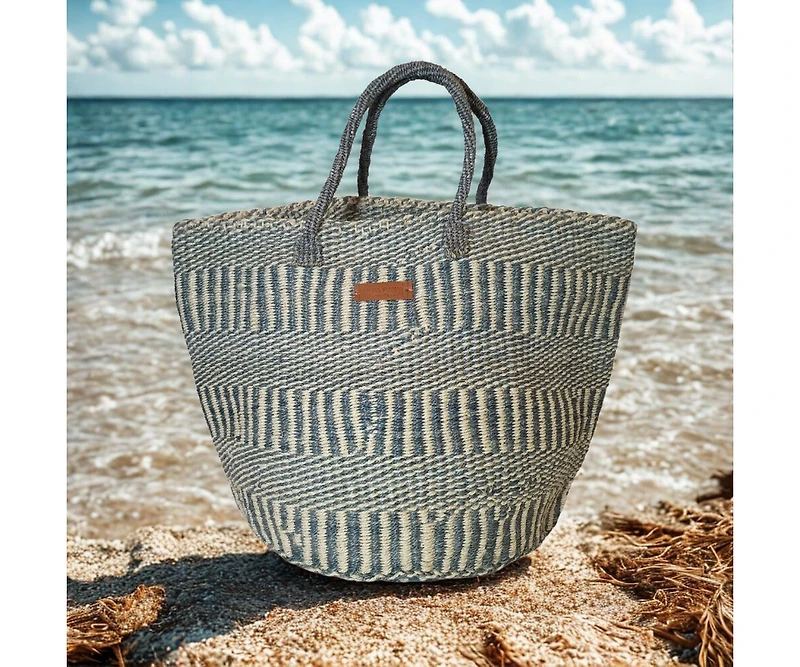 Calm Handmade Sisal African Tote Basket Bag