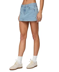 Edikted Women's Eyelet Bows Denim Mini Skirt